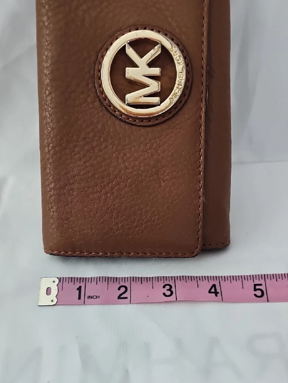 Michael Kors Brown Leather Logo Clutch Wallet